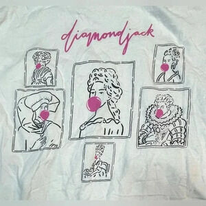 Vintage | Diamond Jack Long Sleeve T Shirt | White | XL
